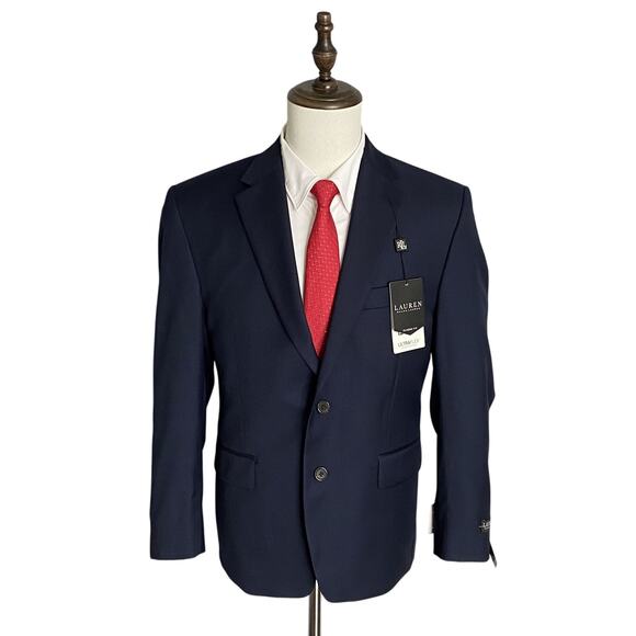Lauren Ralph Lauren Men's 40 Short Suit Jacket Classic Fit Navy Blue Wool NEW - Picture 1 of 10